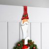 Vánoční dveřní věšák – kovový – Santa – 38 cm