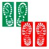 Vánoční dekorace – sada šablon na otisky nohou – plast – 30,5 x 14 cm – 4 ks / balení