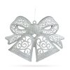Vánoční dekorace – mašle – závěsná – stříbrná – 35 cm