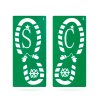 Vánoční dekorace – sada šablon na otisky nohou – plast – 30,5 x 14 cm – 4 ks / balení