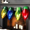 Vánoční dekorace – balon – klasická žárovka – 26 x 43 cm – 4 ks / balení