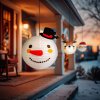 Vánoční lampion – sněhulák – papír – 30 cm