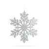 Vánoční dekorace – sněhová vločka – třpytivá stříbrná – závěsná – 31 cm