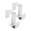 Držák na věnec / dveřní dekoraci – kov – 7 x 6,5 x 2 cm – 2 ks / balení