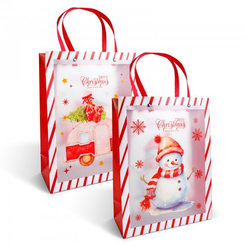 Vánoční dárková taška – 32 x 25 x 11 cm – 2 druhy