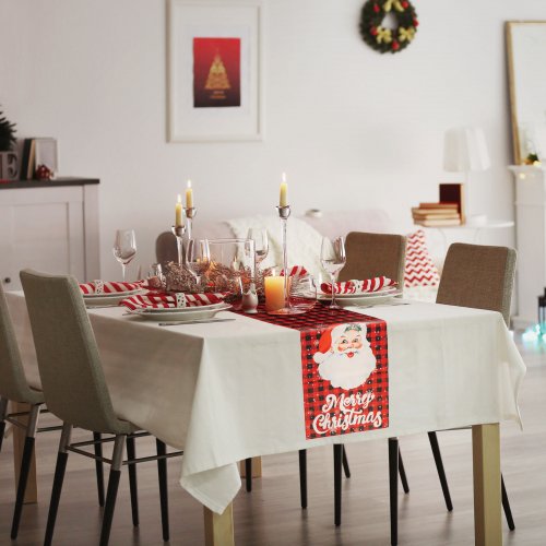 Vánoční dekorace – stolní běhoun – Santa – 183 x 33 cm