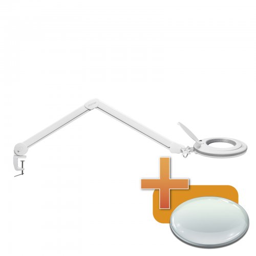 LED lampa - s lupou - 5" - 130 mm