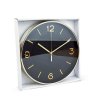 Nástěnné hodiny – 25 cm – plast, sklo – 1 x AA – černé