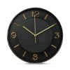 Nástěnné hodiny – 25 cm – plast, sklo – 1 x AA – černé