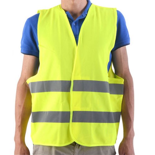 Reflexní bezpečnostní vesta – třída 2, žlutá – s certifikátem EN ISO 20471