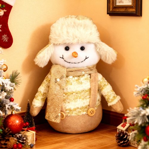 Vánoční dekorace - sněhulák - 20 cm