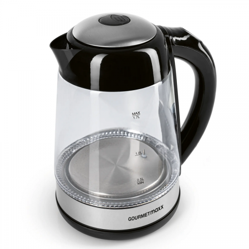 Gourmetmaxx Skleněná rychlovarná konvice s LED měnícím barvy 1,7 l