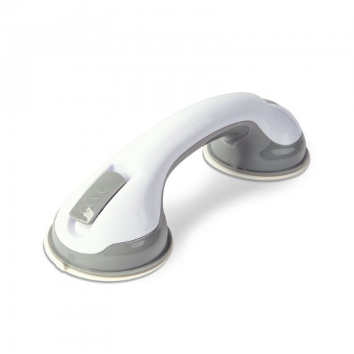 Koupelnové madlo – s přísavkou – plast – bílé – 30 cm