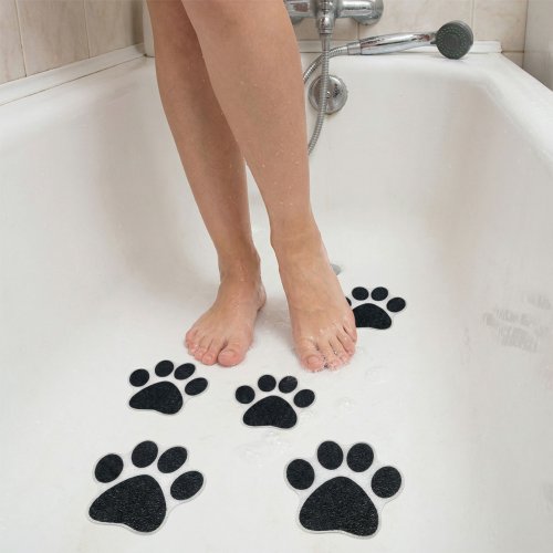 Samolepicí protiskluzová nálepka – otisk nohy – 10 cm – 6 ks / balení