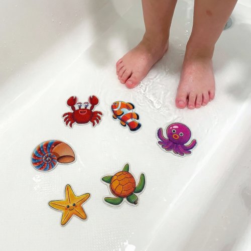 Samolepicí protiskluzové nálepky – mořské motivy – 6 ks / balení