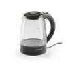 GOURMETMAXX Skleněná konvice na vodu 1,8L 1800W černá/stříbrná