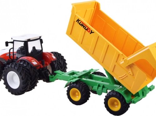 Sklápěcí přívěs k hračkářskému traktoru