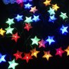 Solární vánoční světelný řetěz s LED diodami ve tvaru hvězdy
