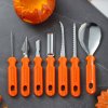 7dílná sada nožů na vyřezávání dýní z nerezové oceli s úložnou taškou – Perfektní na halloweenskou dekoraci