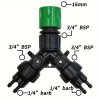 Zahradní kapkový zavlažovací kohout adaptér 4cestný rozdělovač