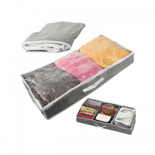 Úložný box šatníkový organizér na boty a ložní prádlo – velká velikost, se zipem