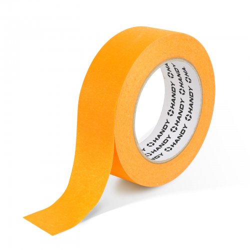 Maskovací páska – na vodní bázi – 50 m x 24 mm – oranžová – venkovní použití, tepelně odolná