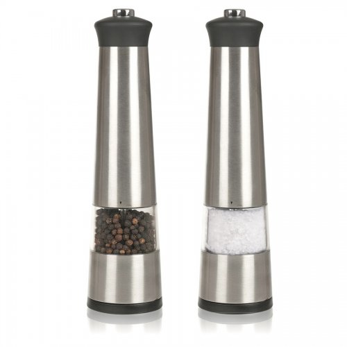 Mlýnek na sůl / pepř z nerezové oceli na baterie