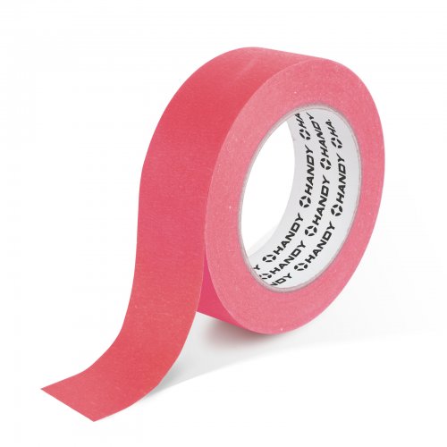 Maskovací páska – na vodní bázi – 50 m x 24 mm – růžová – exteriérová