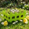 Velikonoční dekorace – filcový košík – ve tvaru plotu – 19,5 x 13,2 x 11,7 cm