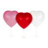 Sada balónků – ve tvaru srdce – červená/bílá/růžová – 10 ks / balení