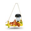 LED solární zvířecí figurka – veverka – na zavěšení – teplá bílá LED – 25 x 6 x 19 cm