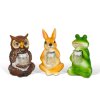 Solární zvířecí figurky – 3 druhy – 10 teplých bílých LED – 15 cm