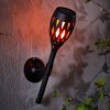 LED solární lampa – zapichovací / nástěnná / volně stojící – efekt plamene – 12 LED – 90 x 410 mm