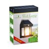 Solární nástěnná lampa s pohybovým senzorem – 1 filamentová LED – černá – 12 x 6 x 17 cm