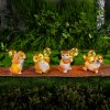 Solární zvířecí figurky – 4 druhy – 5× teplá bílá LED – 15 cm