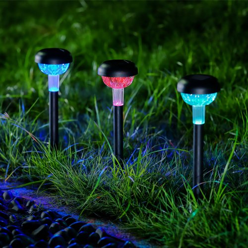 Zahradní solární svítidlo – RGB LED – 7 x 30 cm – měnící barvu