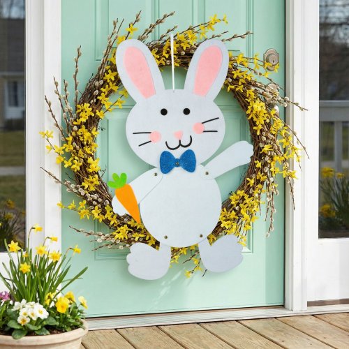 Velikonoční závěsná dekorace – králíček, filc