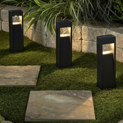 Zápichová solární lampa – 2 teplé bílé LED – 33 x 8 x 5 cm