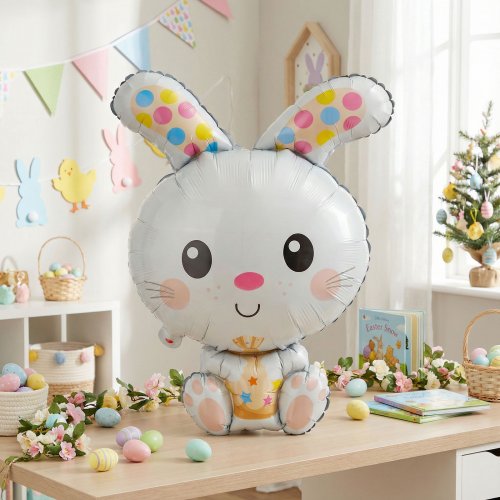Velikonoční balón – zajíček – hliníková fólie – 78 cm