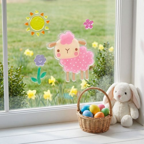 Velikonoční dekorace – gelová okenní dekorace – 19 x 19 cm – více druhů