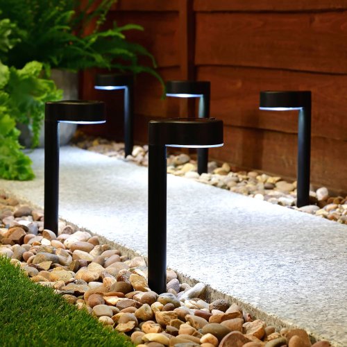 Zahradní solární lampa - 1 LED - černá - 31,5 x 7 x 9,5 cm