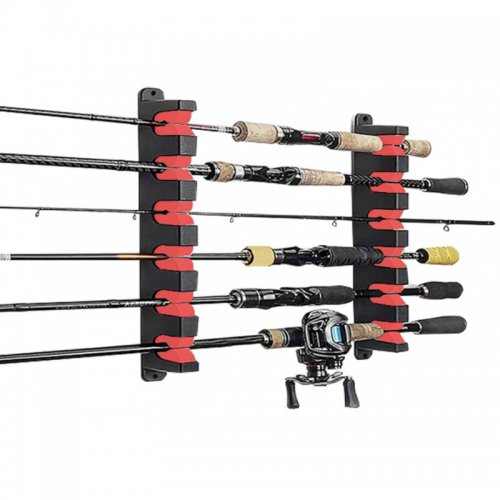 Nástěnný držák na rybářské pruty – se 6 otvory