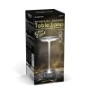 Stolní lampa – stříbrný kov – nastavitelná barevná teplota, jas – akumulátorová – USB