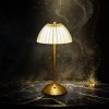Stolní lampa – zlatá barva – nastavitelná barevná teplota, jas – akumulátorová – USB