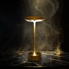 Stolní lampa – zlatý kov – nastavitelná barevná teplota, jas – akumulátorová – USB