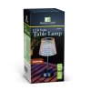 Solární stolní lampa – růžová – studená bílá LED – plast – 26 x 12 cm