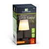 Solární stolní lampa – bílá – teplá bílá LED – plast – 23 x 12 cm