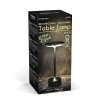 Stolní lampa – černý kov – nastavitelná barevná teplota, jas – akumulátorová – USB