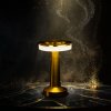 Stolní lampa – zlatá barva – nastavitelná barevná teplota, jas – akumulátorová – USB