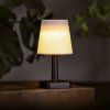 Solární stolní lampa – bílá – teplá bílá LED – plast – 23 x 12 cm